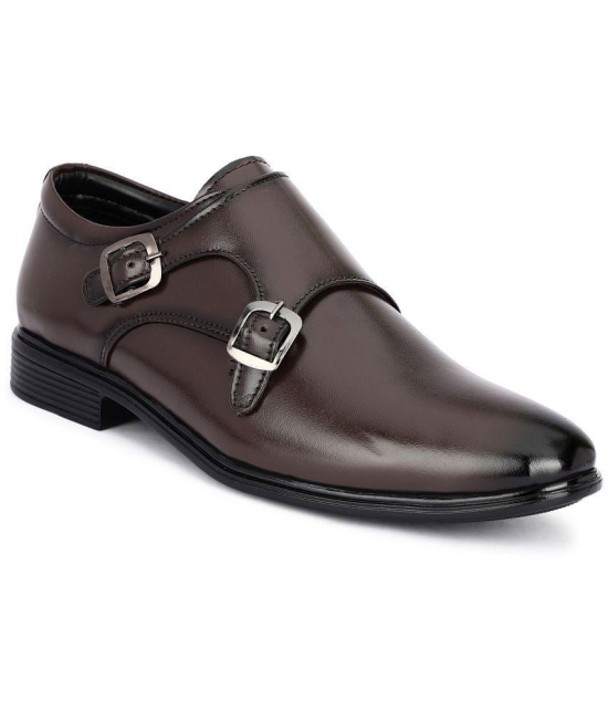 Buxton - Brown Mens Monk Strap Formal Shoes - None