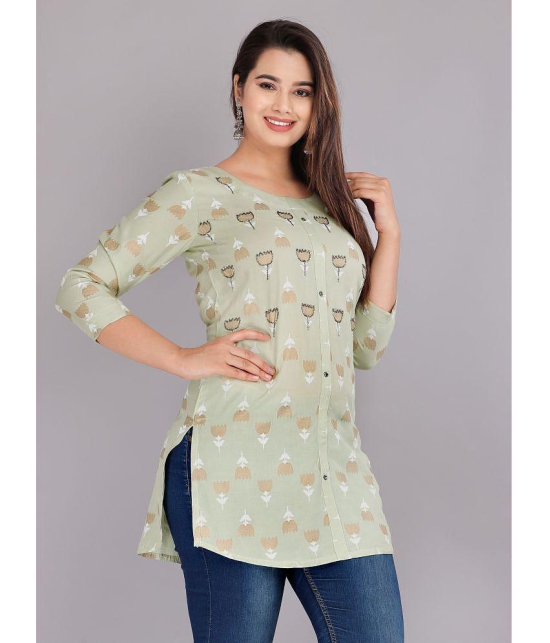 JC4U - Green Rayon Women''s Straight Kurti ( Pack of 1 ) - None