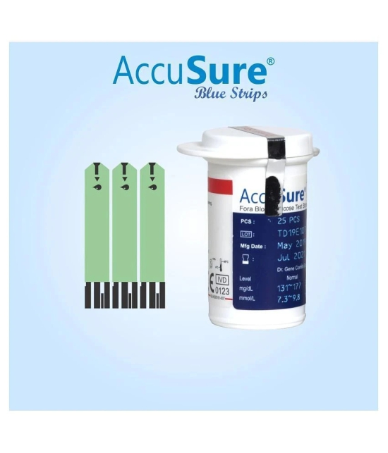 AccuSure Blood Glucose 25 Test Strips