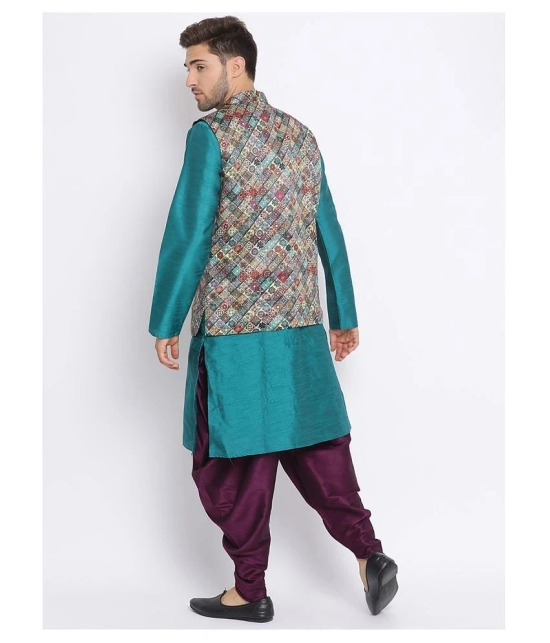 Hangup Multi Polyester Blend Kurta Pyjama Set - None