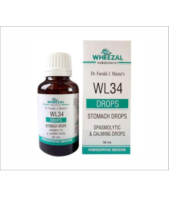 Wheezal WL-34 Stomach Drops (30ml) (PACK OF TWO) Drops 30 ml