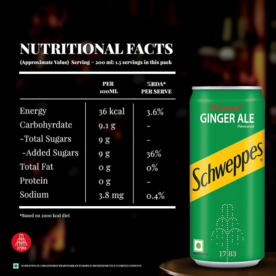 Schweppes Ginger Ale Drink, 300 ml