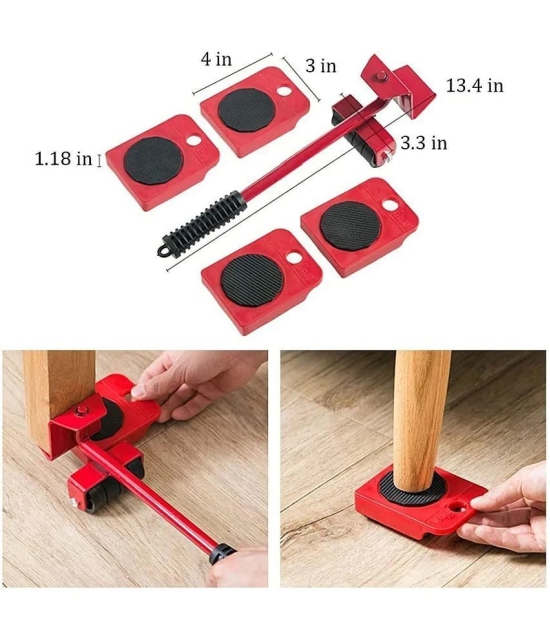 Furniture Lifter/Shifter ToolFurniture Shifting Tool Heavy Furniture Appliance Lifter and Mover Tool Set Easy Convenient Moving Tools Heavy Move Furniture Can Easily Lift Heavy - Red