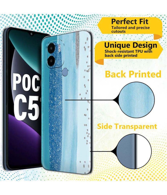 NBOX - Multicolor Printed Back Cover Silicon Compatible For Poco C51 ( Pack of 1 )