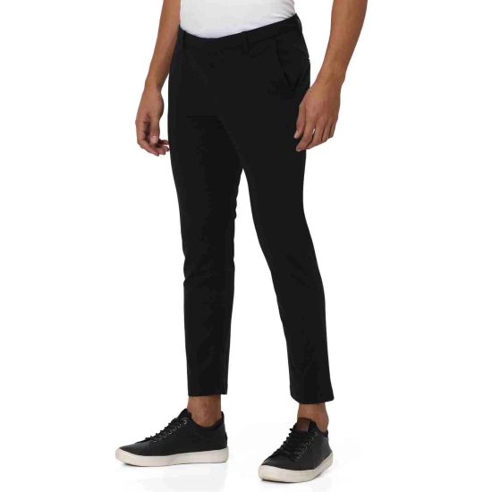 Navy Ankle Length Stretch Chinos Trouser