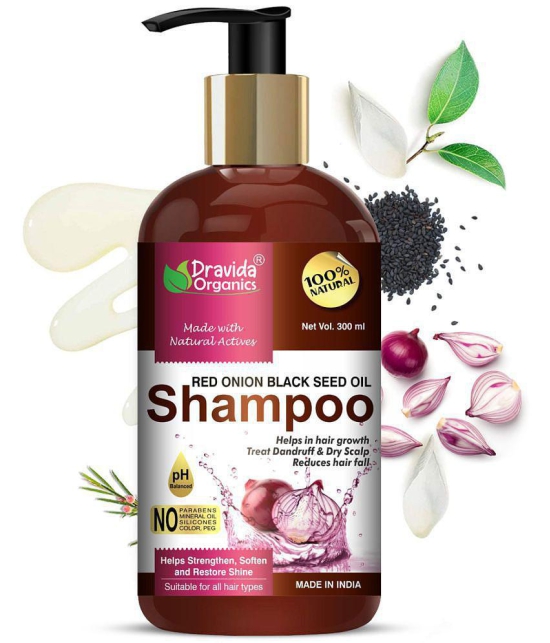 Dravida Organics Onion Shampoo for Hair Growth and Hair Fall Control Shampoo 300 mL