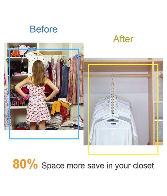 House of Quirk Multifunctional Hanger for 360 Degrees Rotatable Hook,Coat Hangers Folding Clothes Hanger