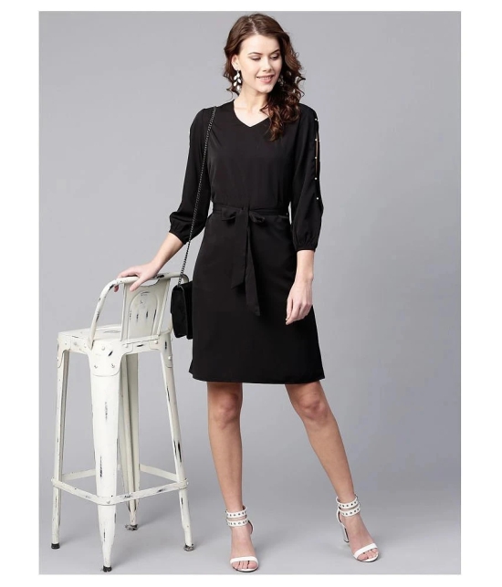 Zima Leto Polyester Black A- line Dress - Single - XS