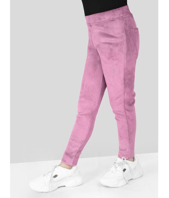 Naughty Ninos Girls Pink Super Stretch Cordrouy Jeggings - None