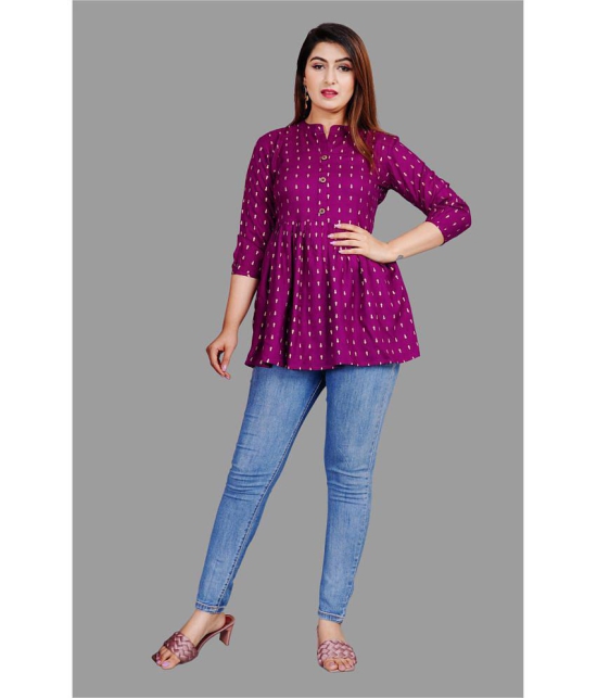 SIPET - Purple Rayon Womens Tunic ( Pack of 1 ) - None