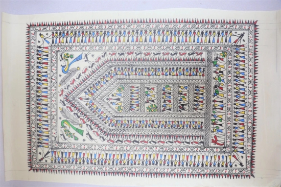 Pattachitra T Silk Tribal  18*12