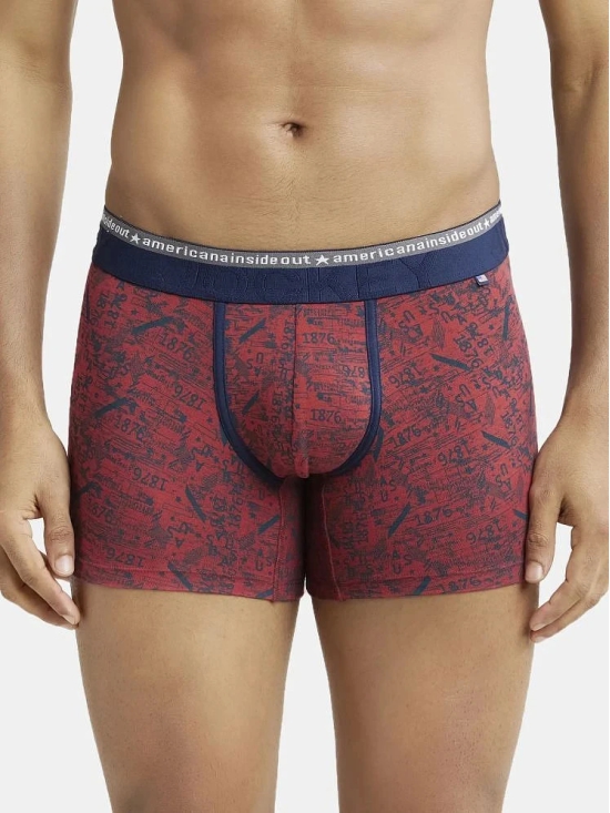 Jockey US63 Men Super Combed Cotton Elastane Printed Trunk - Assorted (Pack of 2 & Prints may vary) - None