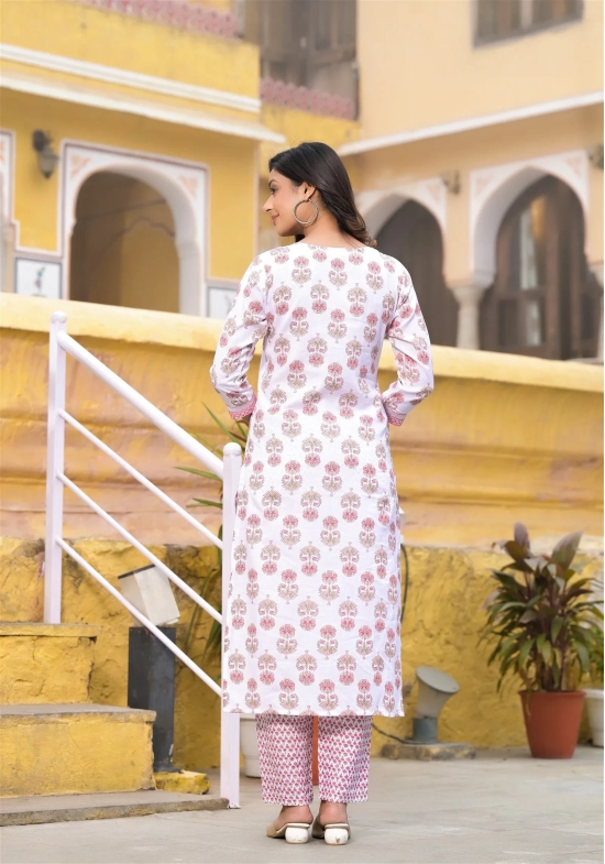 Kurta - IvoryPink-L