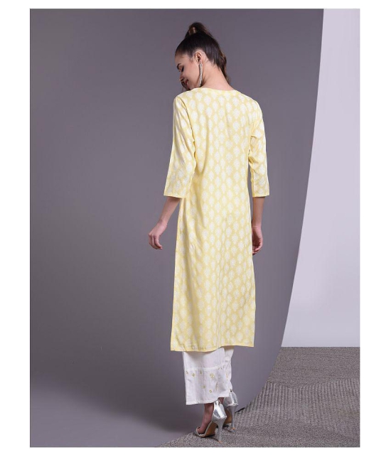 Doriya - Yellow Straight Rayon Women's Stitched Salwar Suit ( Pack of 1 ) - XL