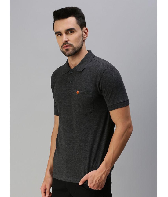 ONN - Charcoal Cotton Blend Regular Fit Mens Polo T Shirt ( Pack of 1 ) - None