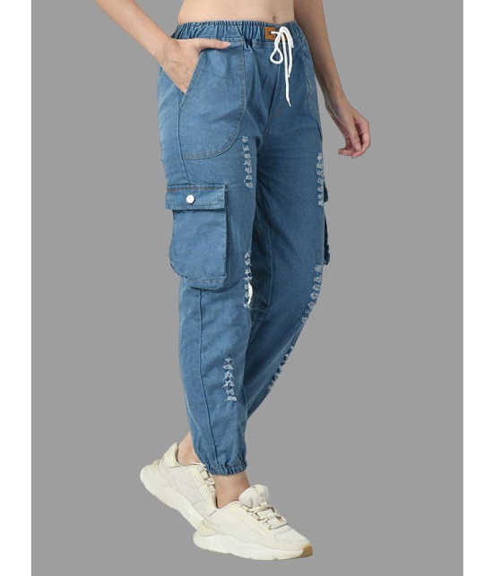 DKGF Fashion - Light Blue Denim Jogger Women''s Jeans ( Pack of 1 ) - None