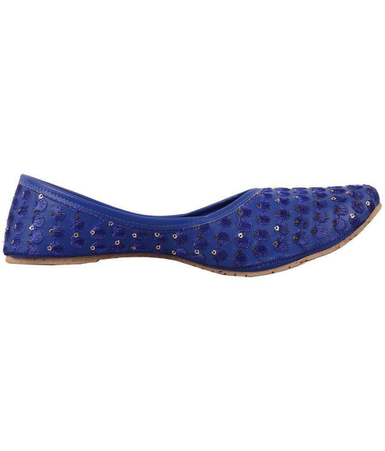 Anjaneya Creations Blue Ethnic Footwear - None