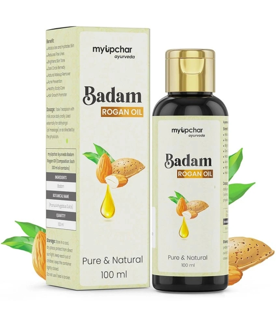 myUpchar Ayurveda Rogan Badam (Almond) Oil -100 ml | 100% Pure oil for Glowing Skin & Hair Growth