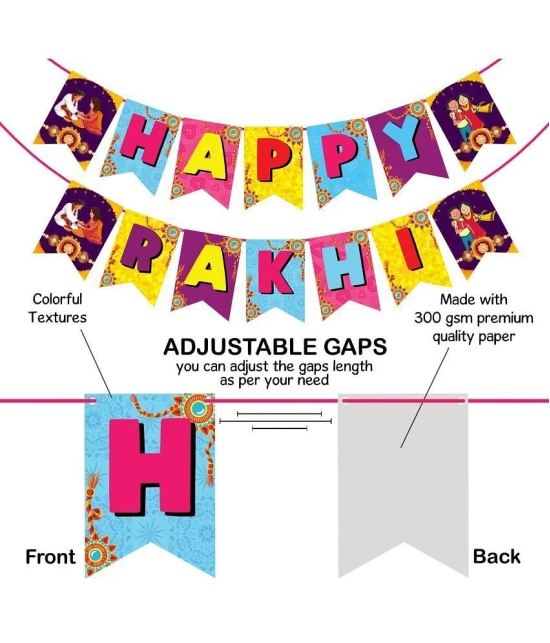 Zyozi 1 Set Happy Rakhi Banner/ Raksha Bandhan Banner for Photoshoot / Happy Raksha Bandhan Banner / Happy Rakhi Decoration for Raksha Bandhan Festival BannerZyozique 1 Set Happy Rakhi Banne