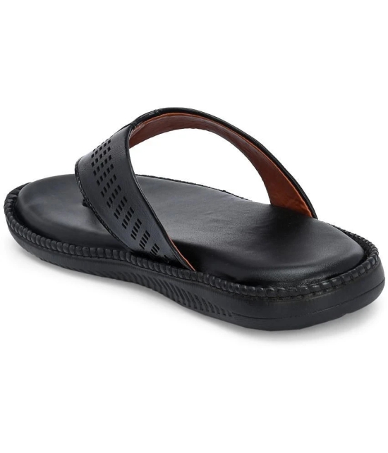 Leeport Black Mens Thong Flip Flop - None