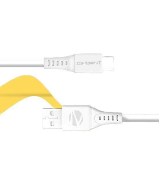 Zebronics White 2.4 A Type C Cable 1 Meter - White