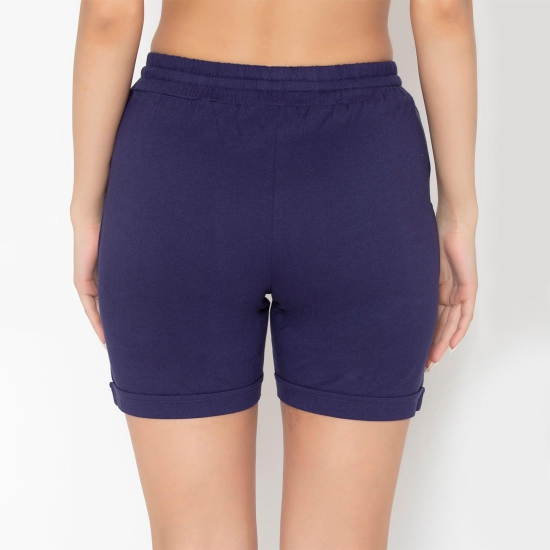 Plain Knitted Shorts For Women - Astral Aura Astral Aura 2XL