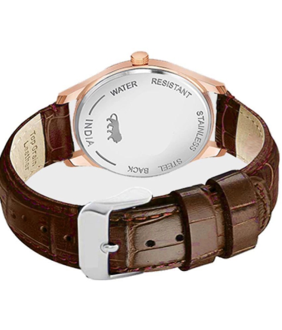 Newman Brown Leather Analog Men's Watch