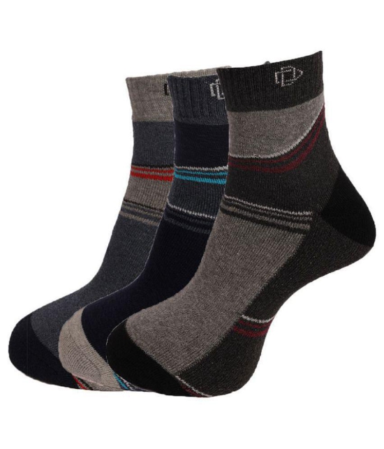 Dollar Socks Cotton Casual Ankle Length Socks Pack of 3 - Multi