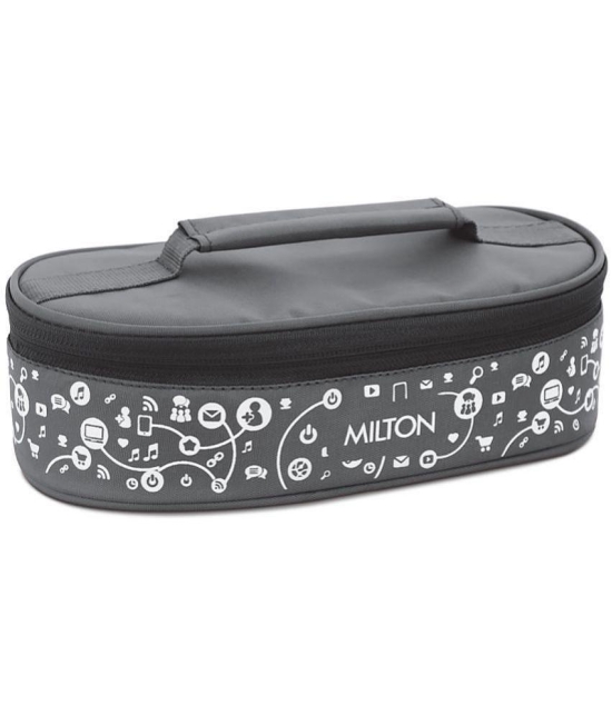 Milton Lifestyle Lunch Stainless Steel Lunch Box, 2 Containers, Grey