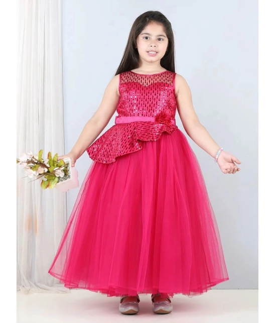 Toy Balloon Kids Magenta Net Girls Gown ( Pack of 1 ) - None