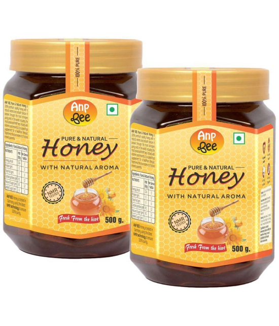 ANP BEE 100% Pure NMR Tested Honey Raw Natural Honey 500 g Pack of 2