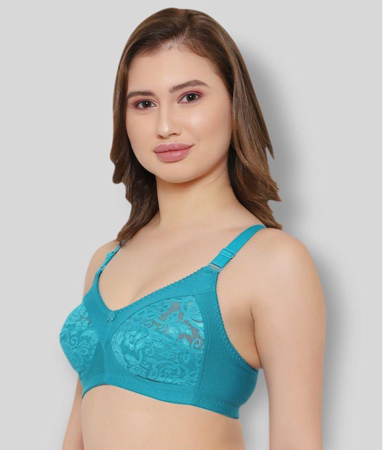 KYODO - Multicolor Cotton Blend Non - Padded Women's Everyday Bra ( Pack of 3 ) - 40B