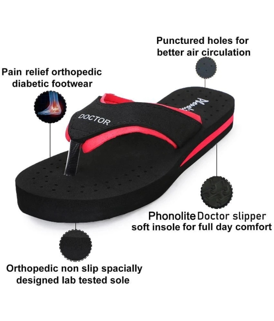 Phonolite Black Womens Thong Flip Flop - None