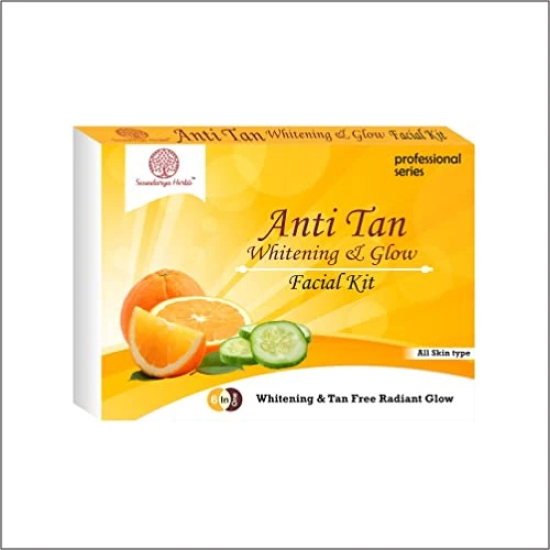 Soundarya Herbs Anti Tan Skin Whitening & Glow Facial Kit-140g