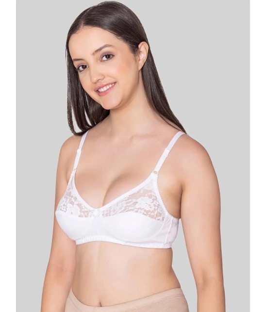 Bodycare White Cotton Blend Lightly Padded Womens Everyday Bra ( Pack of 2 ) - None