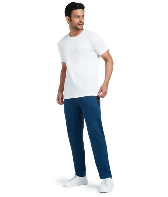 XYXX Blue Cotton Plain Trackpants Single - XL