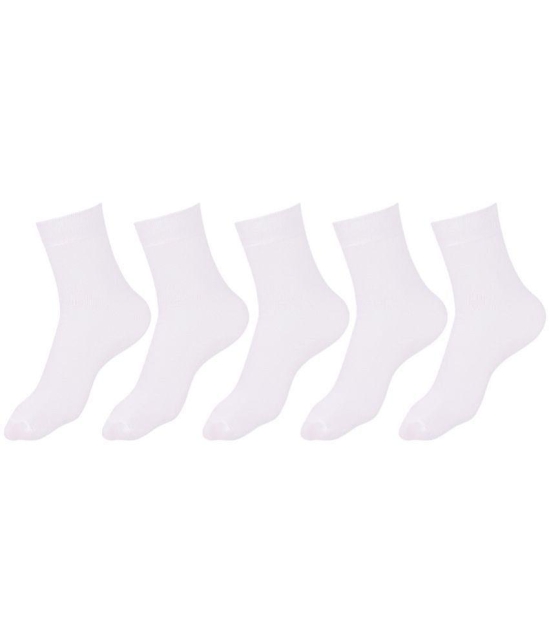 Dollar - White Cotton Boy's School Socks ( Pack of 5 ) - 12-15 years