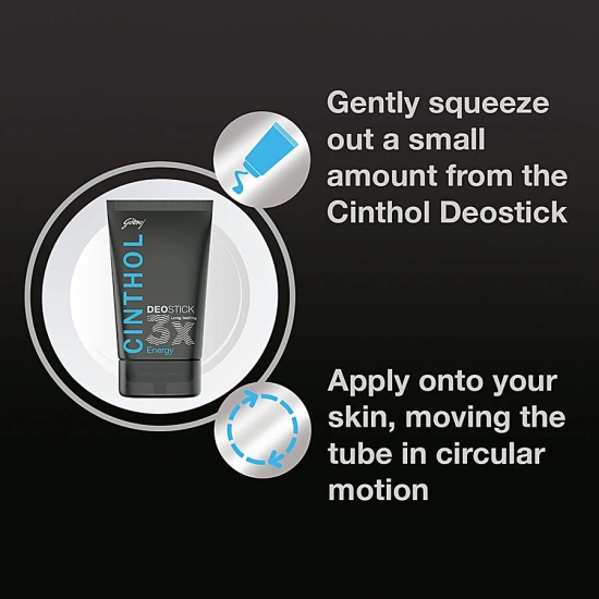 Cinthol Energy - Deostick For Men, Cream Based Deodorant, 40 G