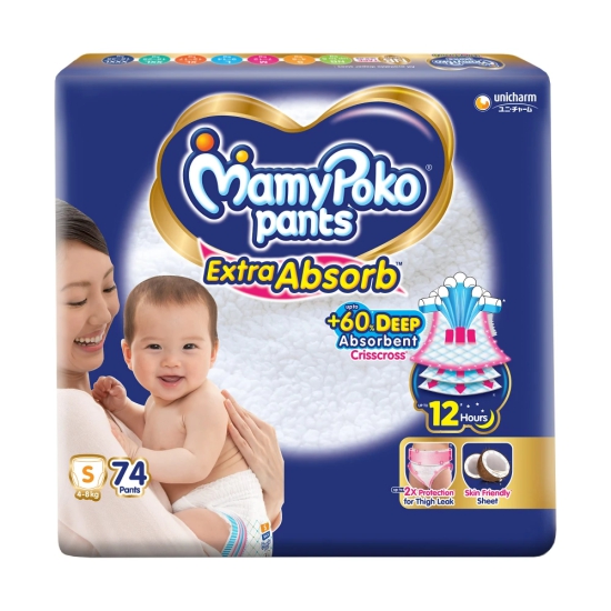 Mamy Poko Extra Absorb Pants Small 74pcs