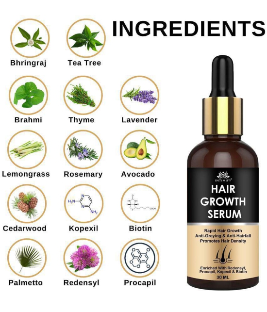 Intimify Hair Growth Serum, hair serum, hair fall serum, hair regrowth serum, hair straightener serum, 30 ml