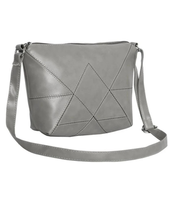 Leather Land - Grey PU Sling Bag - Gray