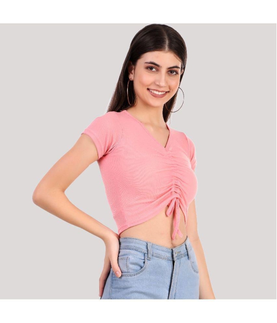 PPTHEFASHIONHUB - Peach Cotton Women's Regular Top ( Pack of 1 ) - None