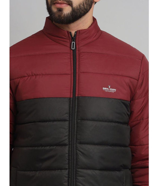 MXN Polyester Mens Quilted & Bomber Jacket - Maroon ( Pack of 1 ) - None