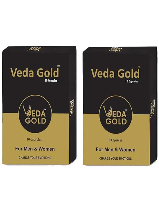 Veda Gold Capsules | 2x Stamina & Strength | Ayurvedic Supplements For Men & Women For Strength, Power, Energy & Stamina | Increases Vitality, Vigor & Counters Weakness, 20 Capsules