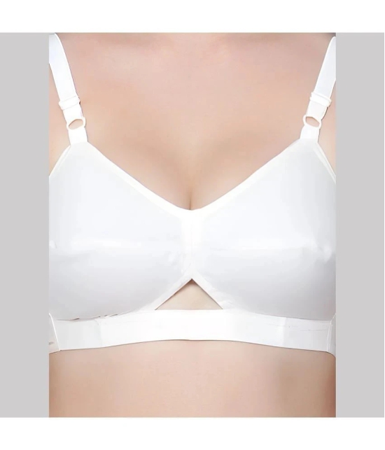 AIMLY White Cotton Non Padded Womens Everyday Bra ( Pack of 3 ) - None