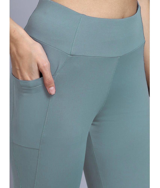 9TY3REE Sea Green Polyester Solid Tights - Pack of 2 - None