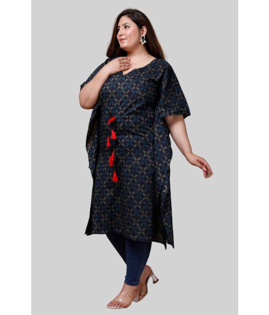 miravan - Blue Cotton Women's Kaftan Kurti ( Pack of 1 ) - None