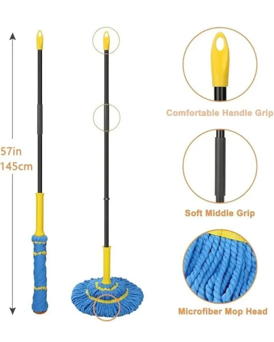 Self-Wringing Twist Mops for Floor Cleaning, Microfiber Floor mop