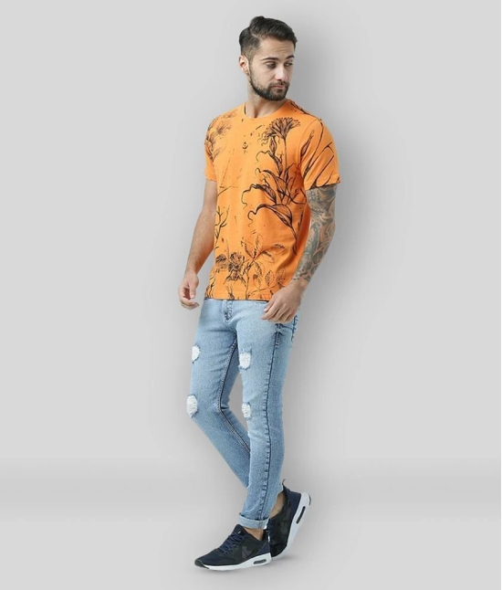 Huetrap - Orange Cotton Regular Fit Mens T-Shirt ( Pack of 1 ) - None