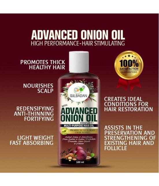 GULBADAN Advanced Onion Hair Oil 100 mL Pack of 2